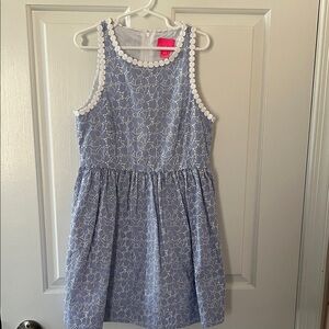 Lilly Pulitzer Blue and White Floral Dress